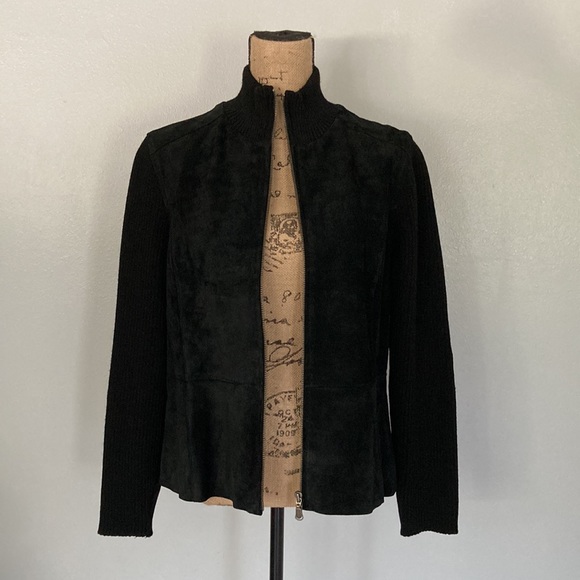 Covington Suede & Sweater Zip Jacket - Large - EUC - Picture 2 of 13